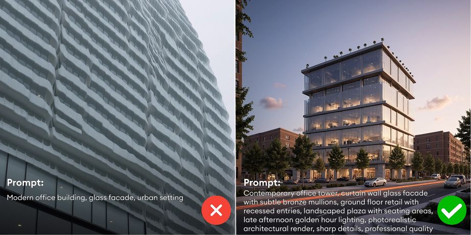 Single vs detailed prompt
